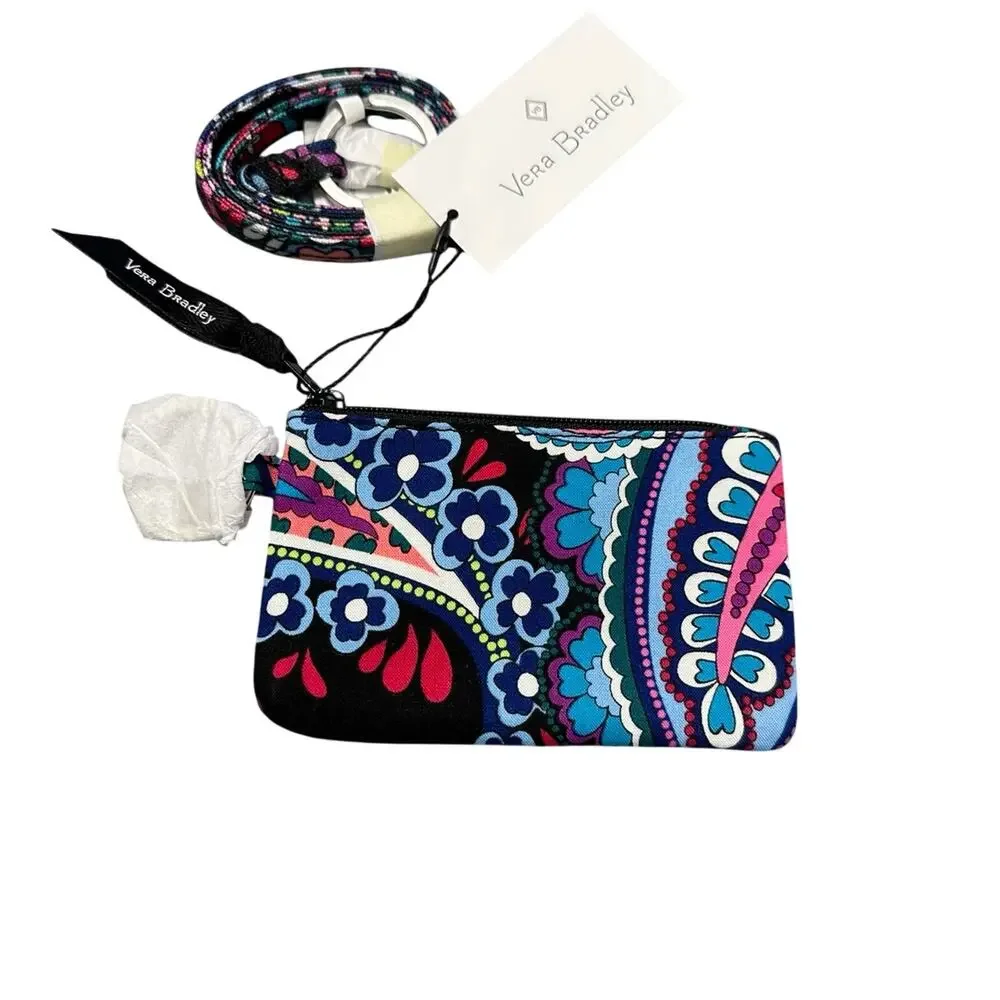 Vera Bradley Lanyard ID Card Holder Keychain Badge Holder - Picture 2 of 2